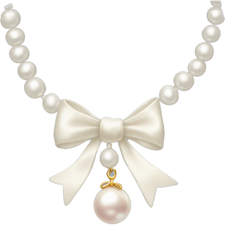  Pearl necklace with bow emoji