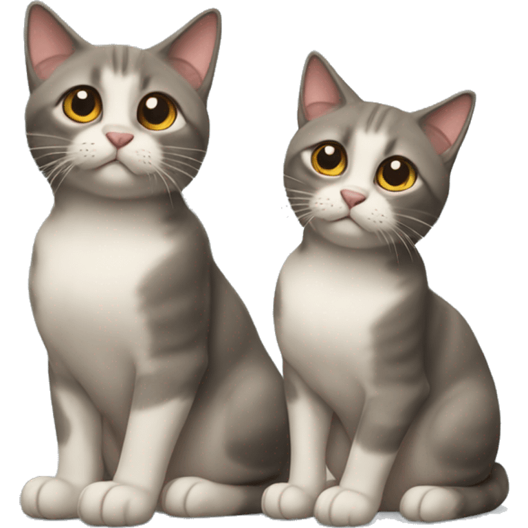 Dos gatitos abrazados emoji