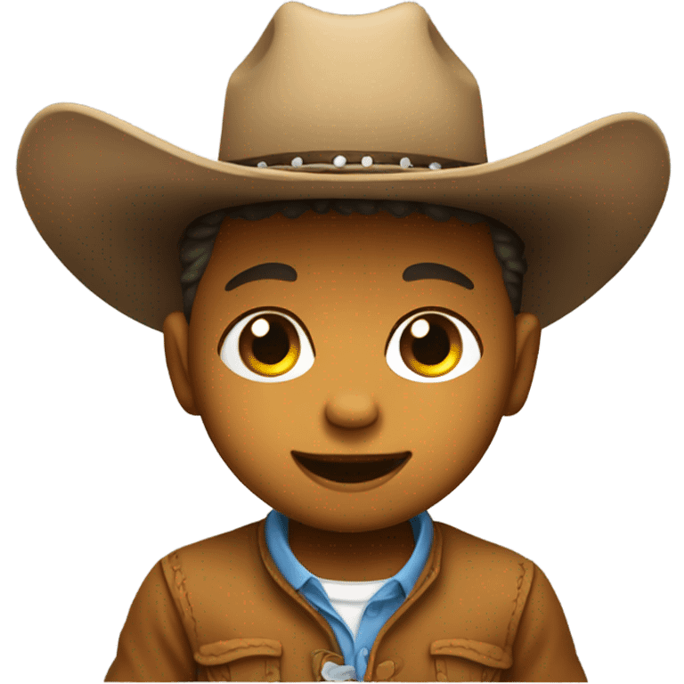 Baby with cowboy hat emoji