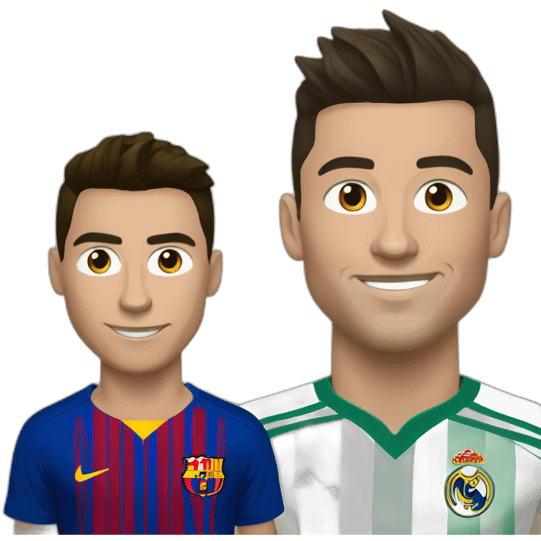 Cristiano Ronaldo avec au- dessus Messi  emoji