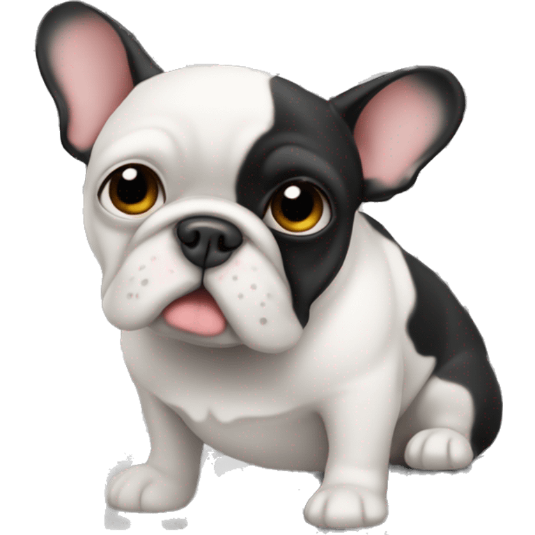 bouledogue français noir et blanc emoji