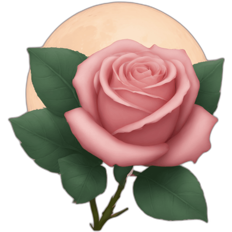 Rose moon emoji