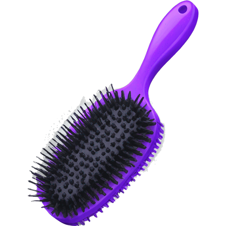 Purple hairbrush with big bristles  emoji