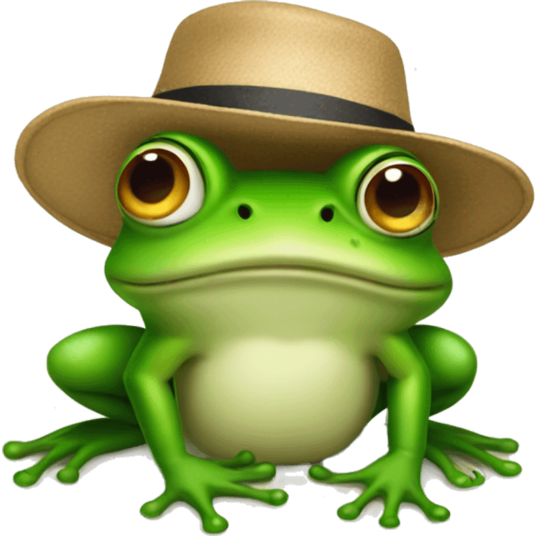 frog with hat emoji