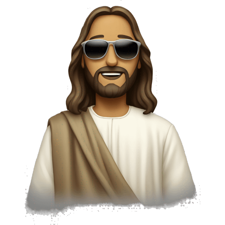 Jesus wearing shades emoji