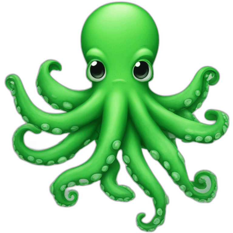 Green octopus emoji