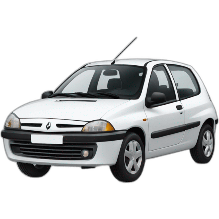 Renault Clío white 2002 emoji