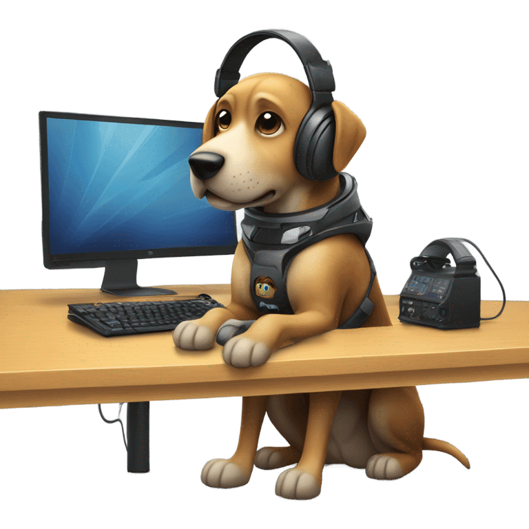 Pro gamer dog emoji