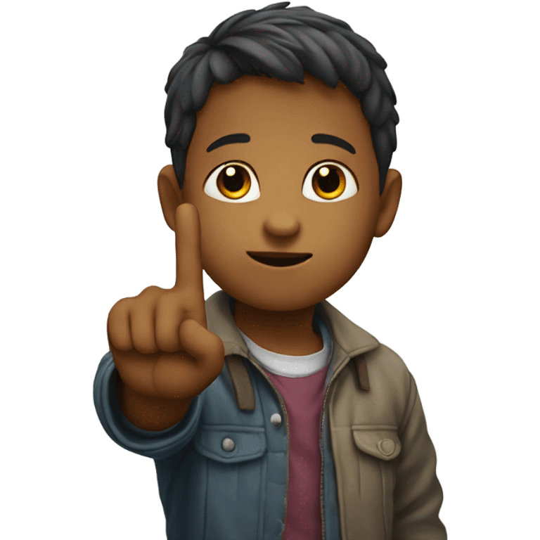 Child holding finger up  emoji