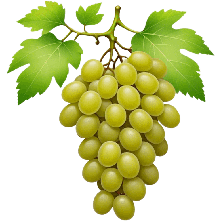 matcha colored grapes with matcha colored leaves emoji