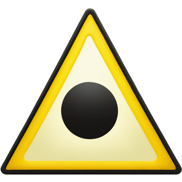 alert road sign tirangular shape, with yellow background and clear black color exclamation  mark ("!") at center emoji