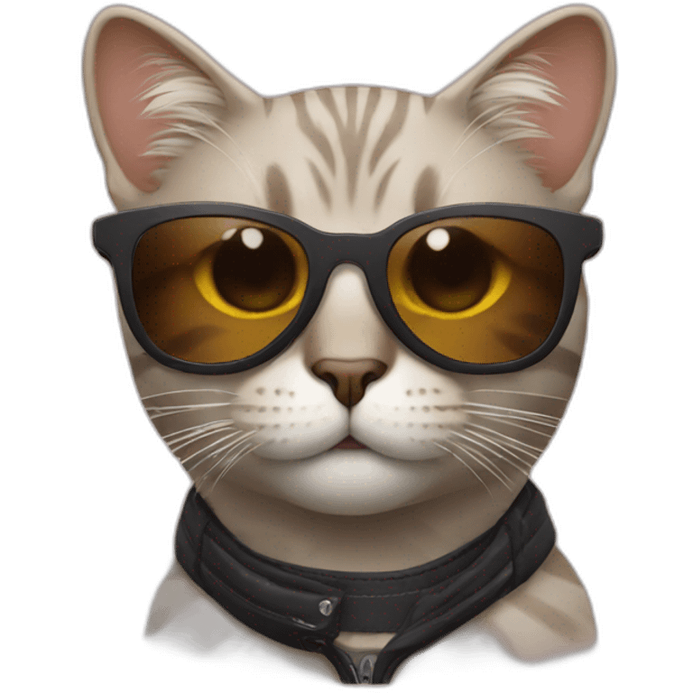 Cat with sunglasses emoji