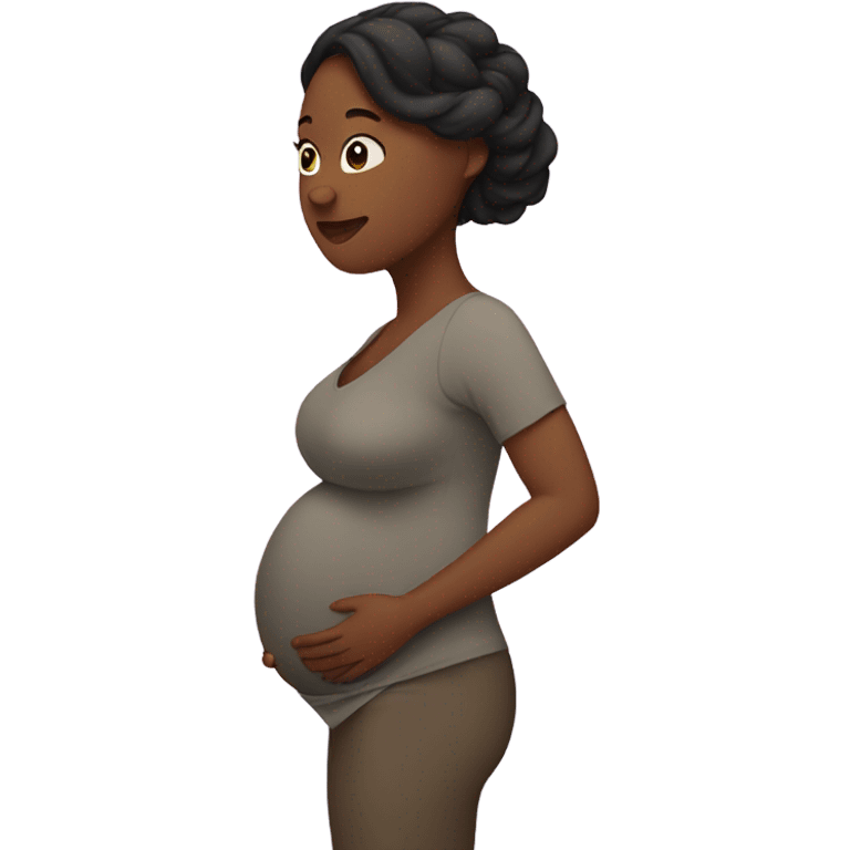 Woman very pregnant emoji