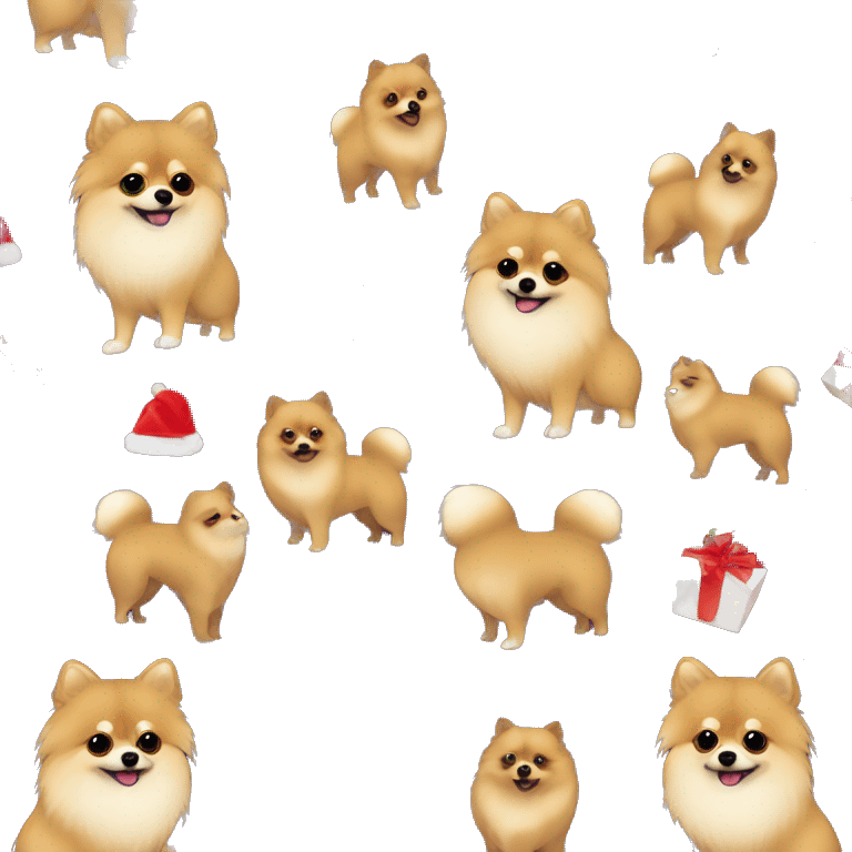 Pomeranian dog christmas Sweater emoji