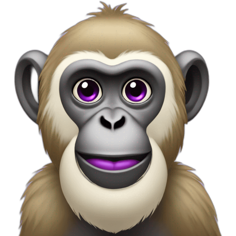 Monkey with purple lips emoji