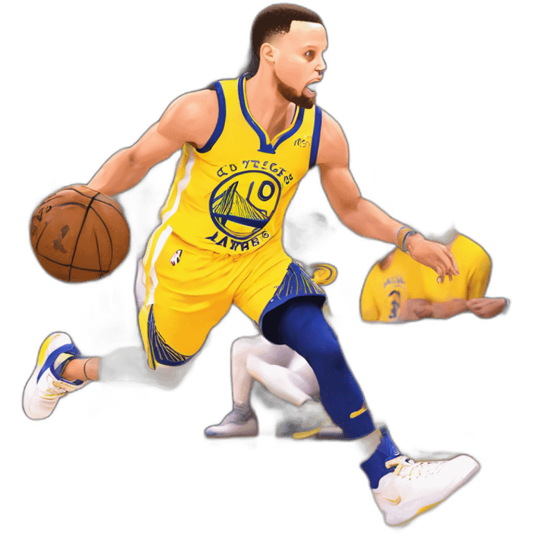 Stephen curry dunk sur LeBron james emoji