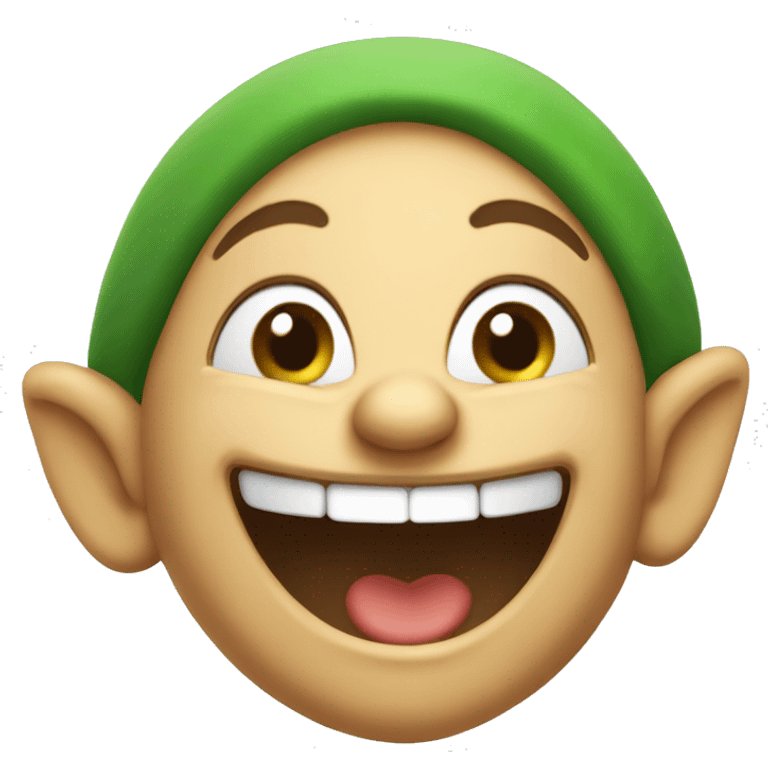 Laughing elf emoji