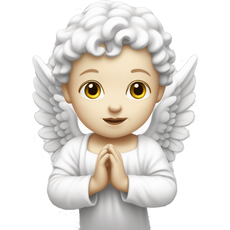  white baby angel statue emoji