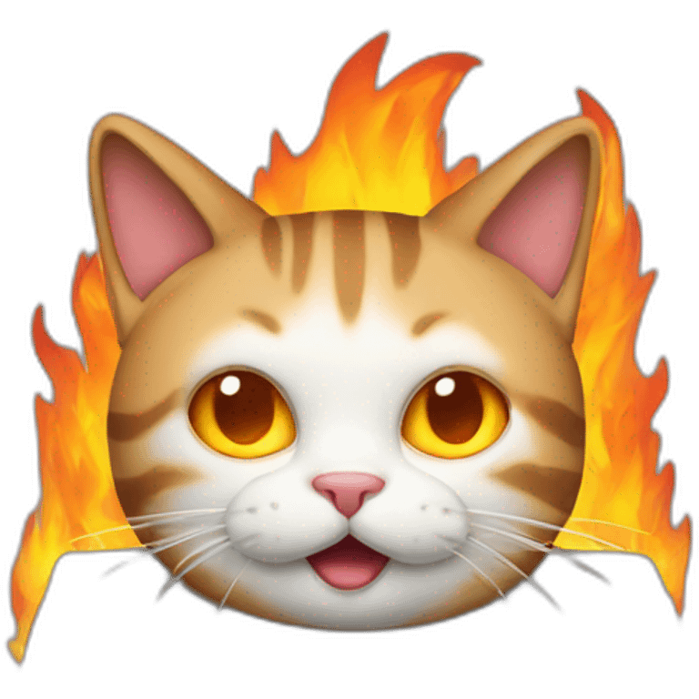 cat fire computer emoji