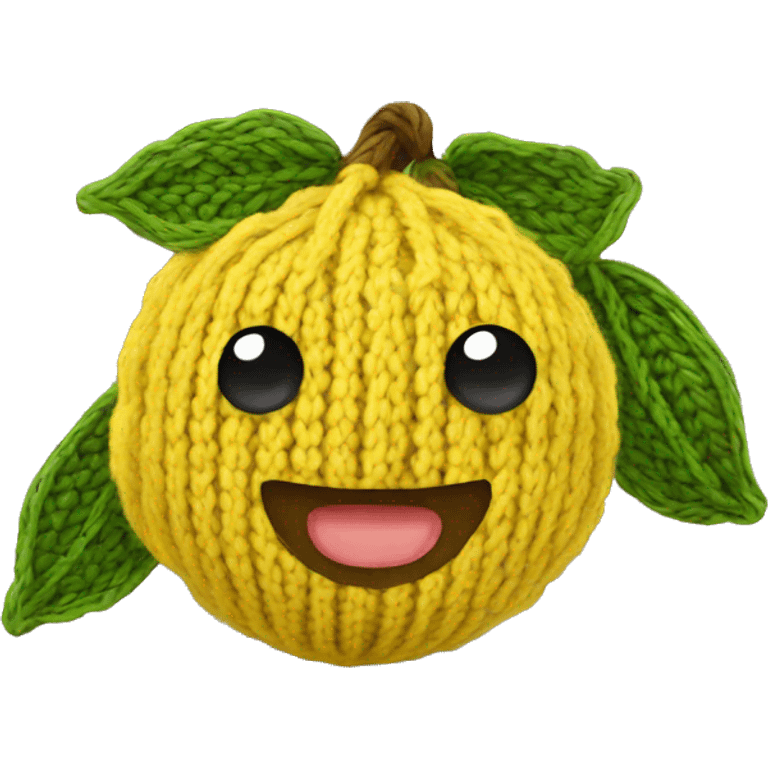 knitted lemon emoji