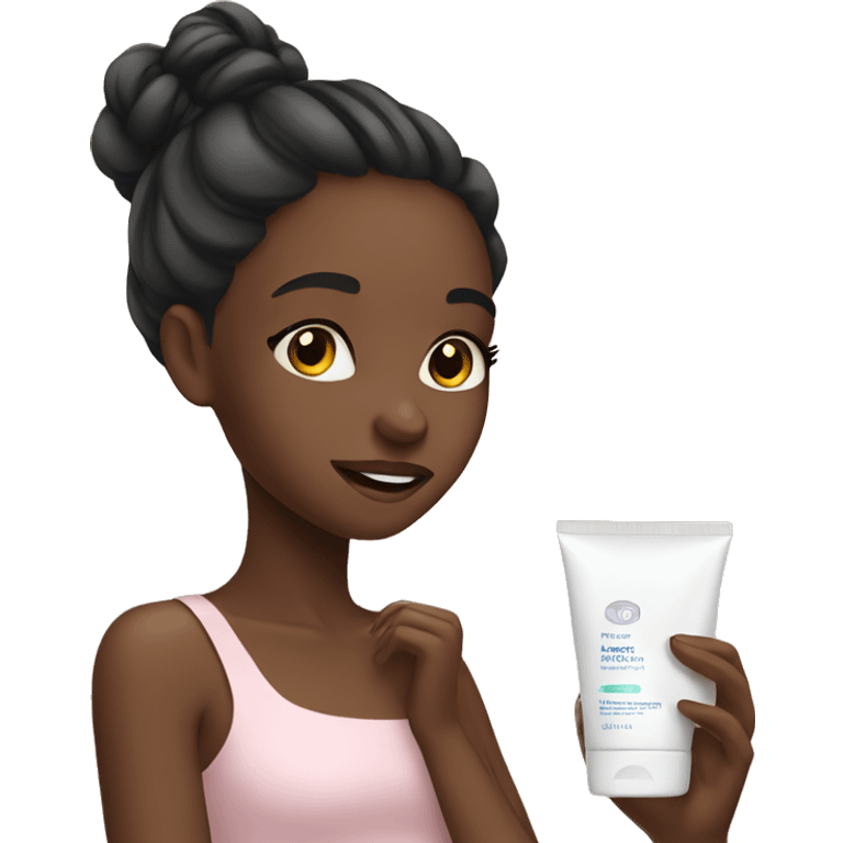 girl doing skincare emoji