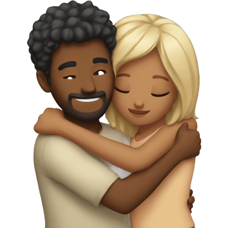 Couple cuddling emoji