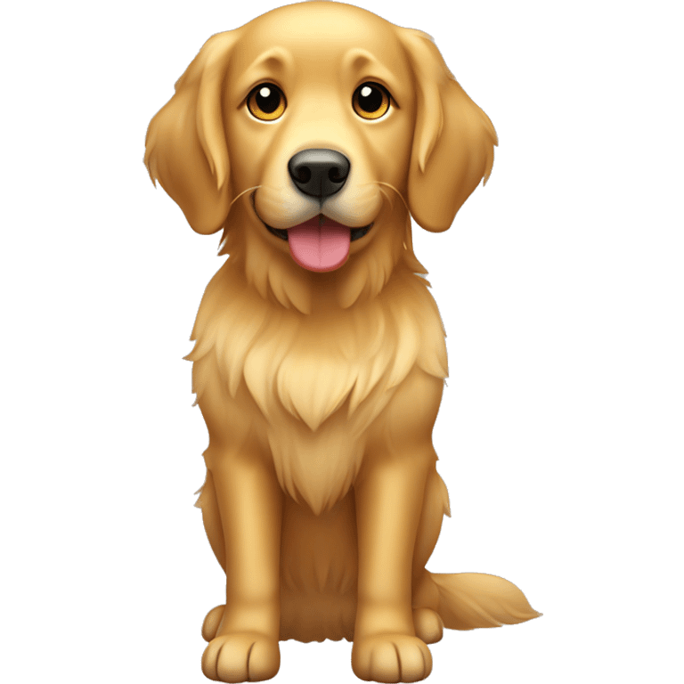 Golden retriever full body emoji