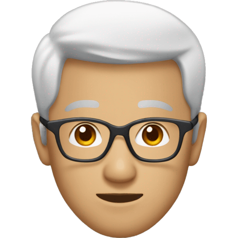 asian man with wearning glasses, face should've rounded. could you mave as a profile picture? eyes to be blackish brown emoji