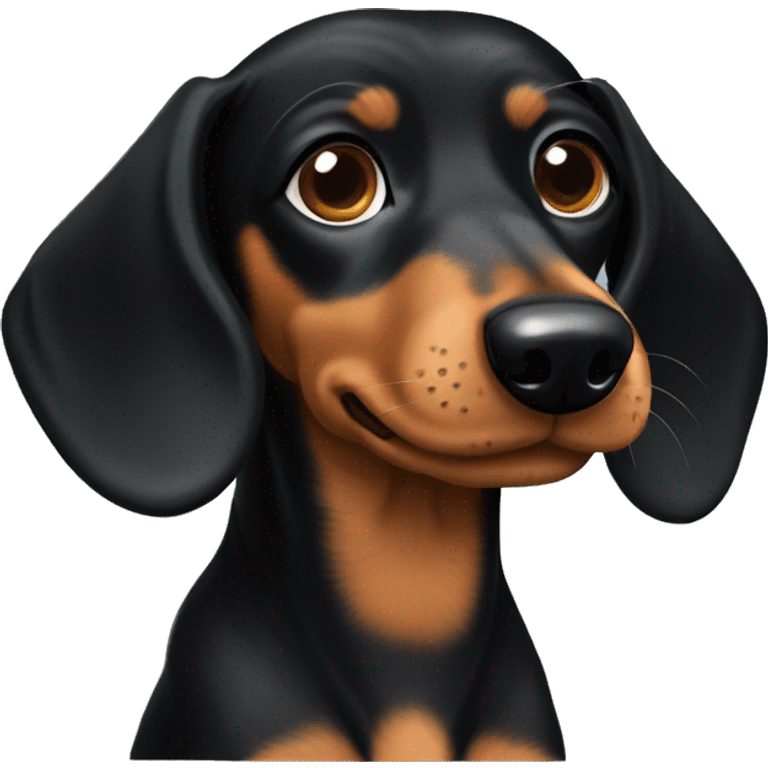 A black and tan dachshund  emoji