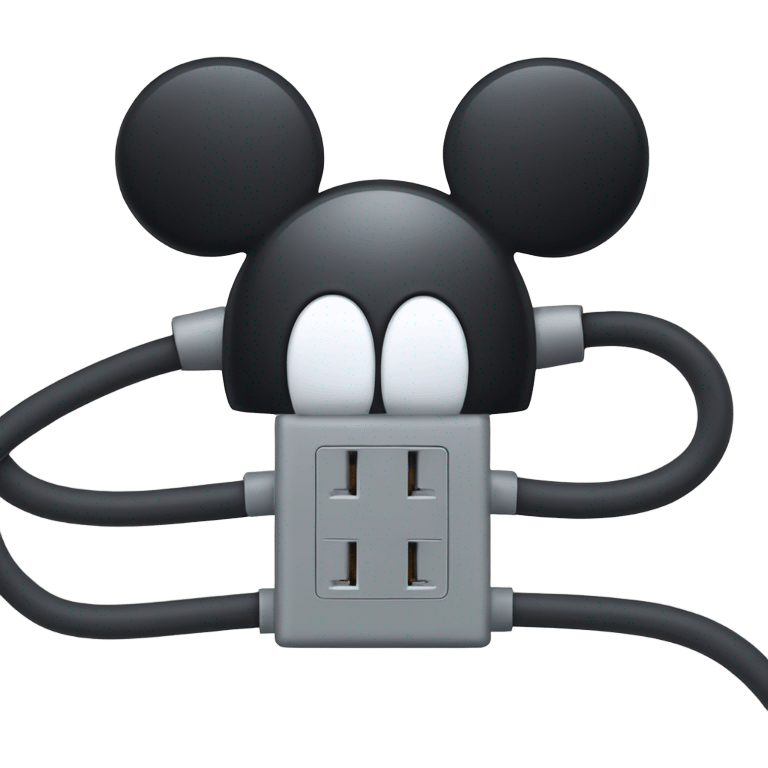 Eletric cable mickie mouse connector emoji