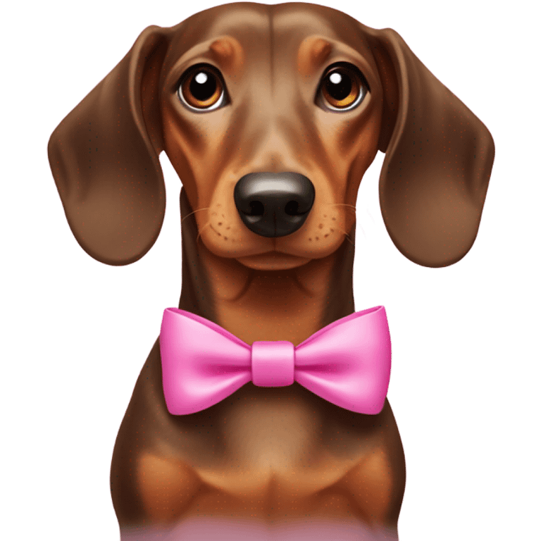 Dachshund with pink bow emoji