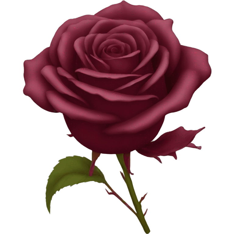 burgundy rose emoji