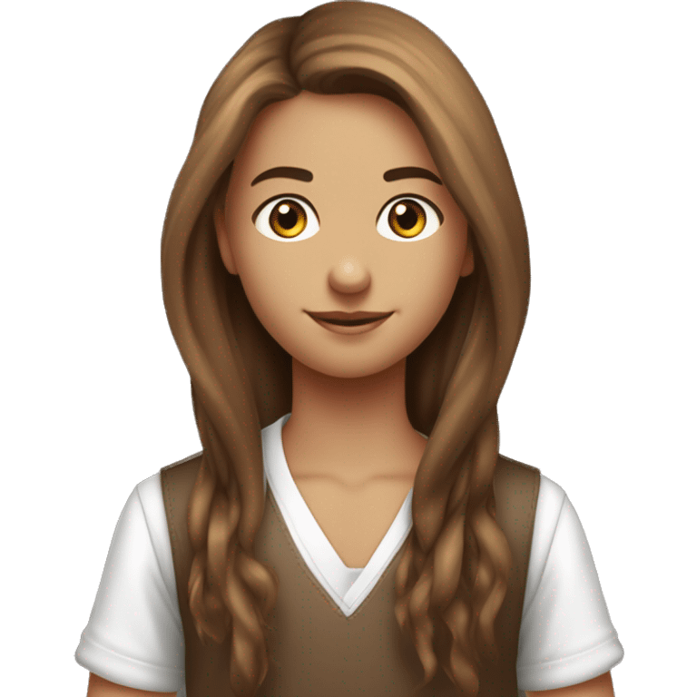 Garçon blanc cheveux marron avec fille marron cheveux long lisse Garçon blanc cheveux marron bouclé couple avec fille marron cheveux long lisse emoji