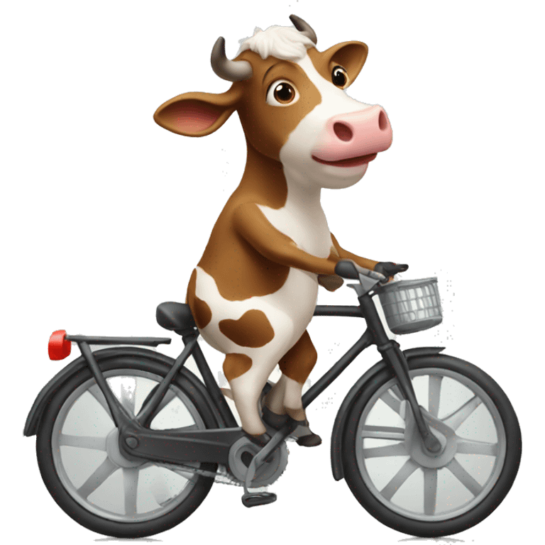 A cow on the bike  emoji