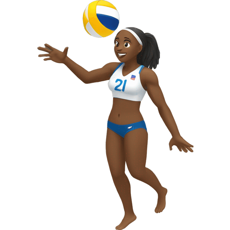 Beach volleyball serve emoji