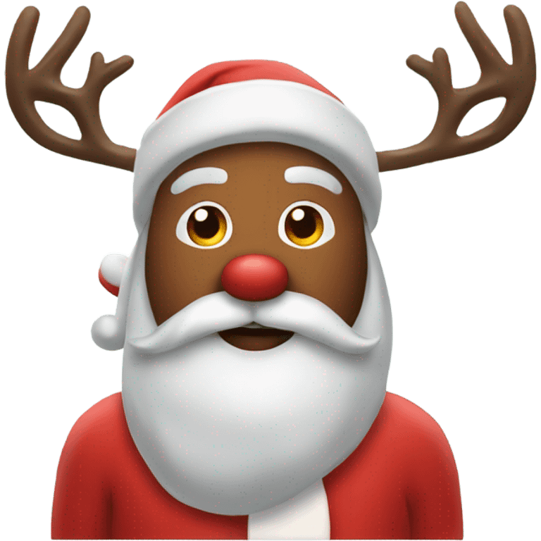 Santa and Rudolph emoji