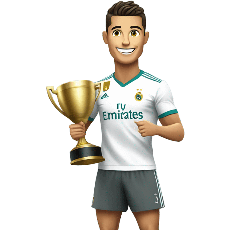 Cristiano holding Trophy emoji