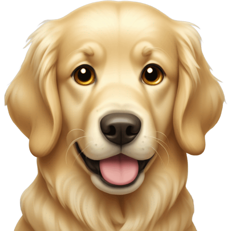 Golden retriever wide face cream emoji