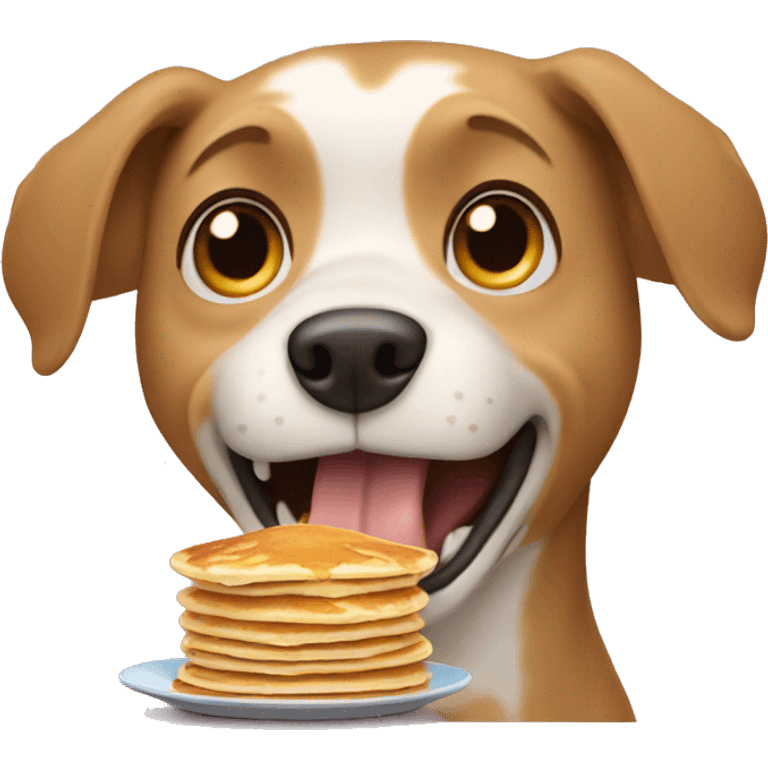 Dog eating pancakes  emoji