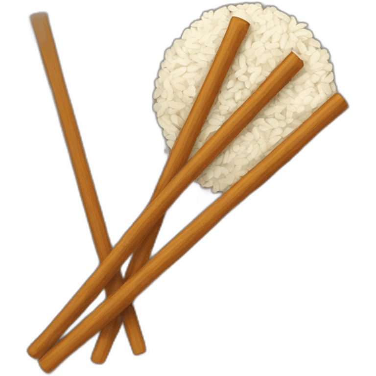 Chopsticks and rice emoji