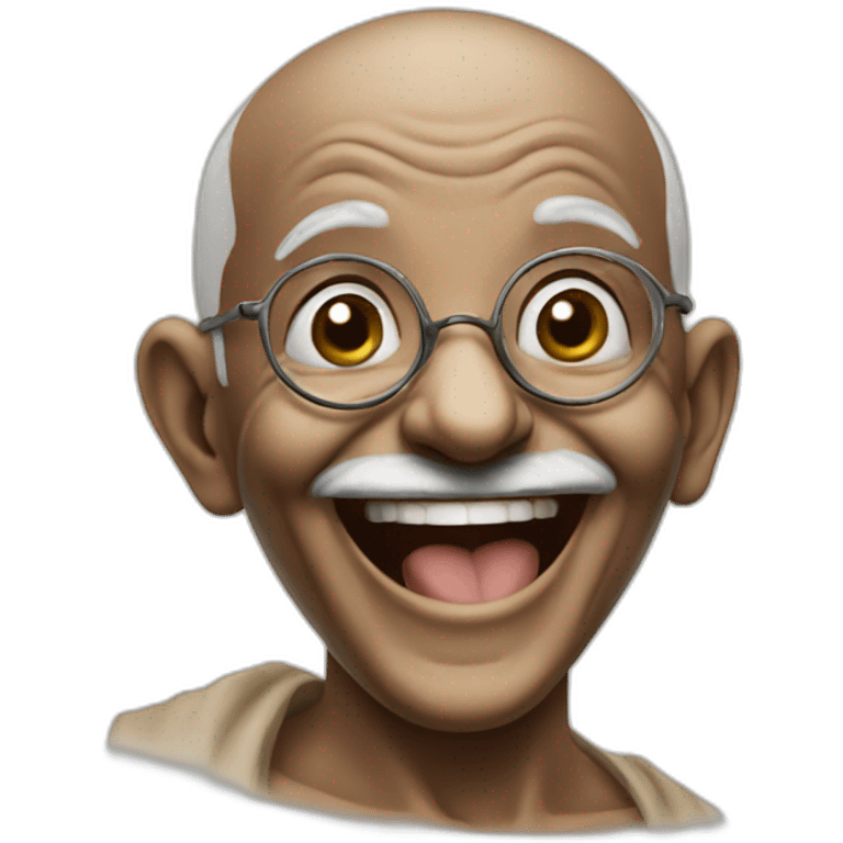 Laughing Gandhi emoji