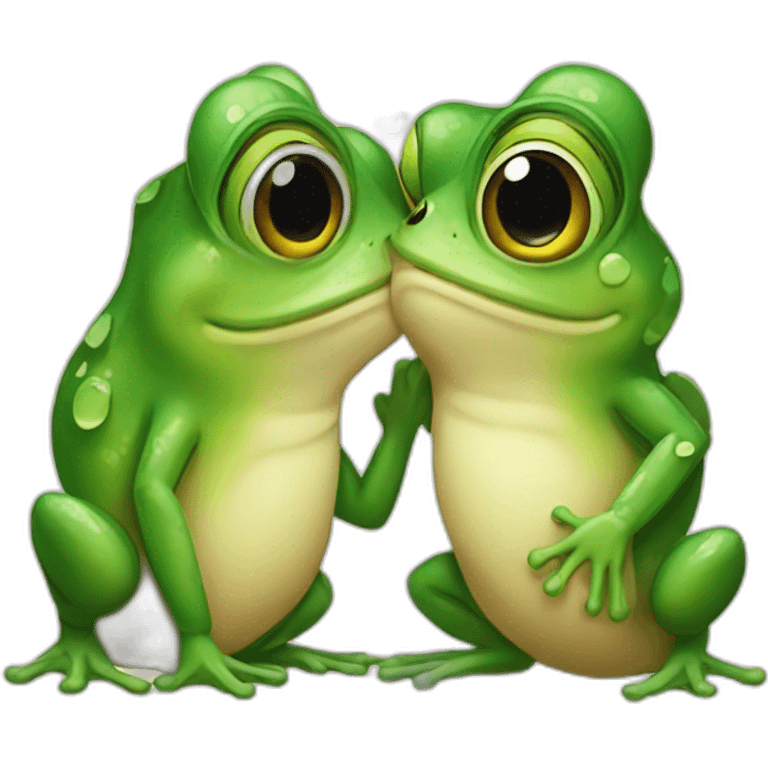 Frog kiss emoji