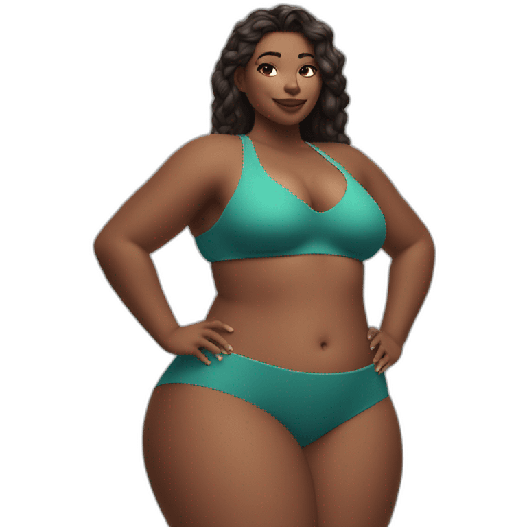 Slim-Thicc woman swimsuit posing (athletic build, perfect body, hourglass figure) emoji