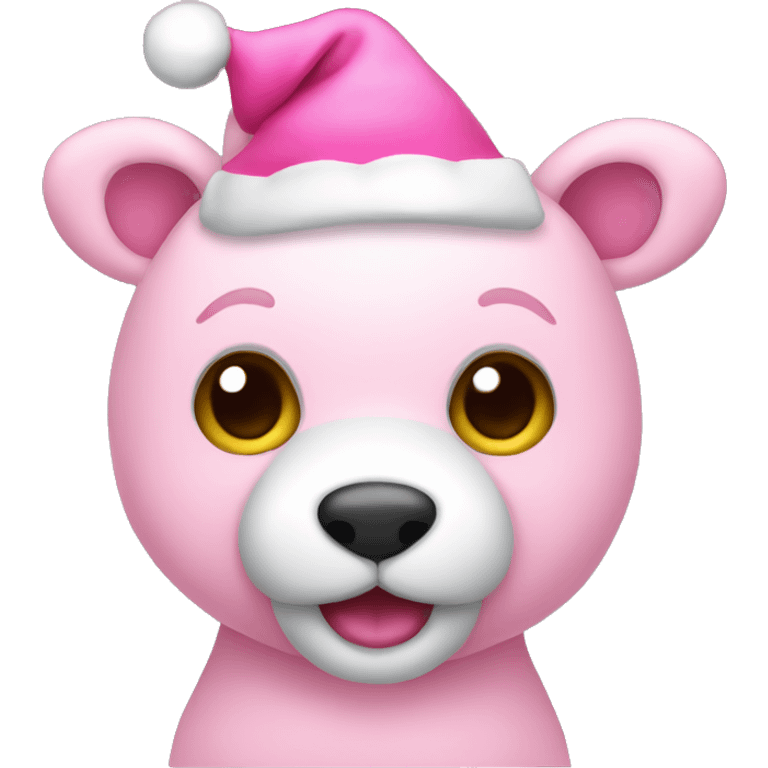 Pink Christmas stuffed animal emoji