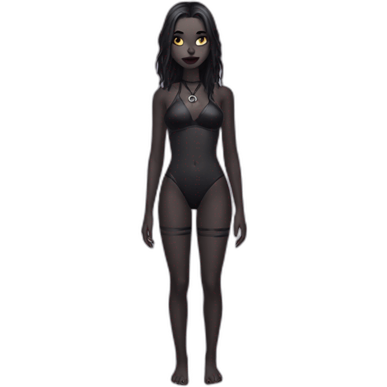 Goth girl in swimsuit emoji