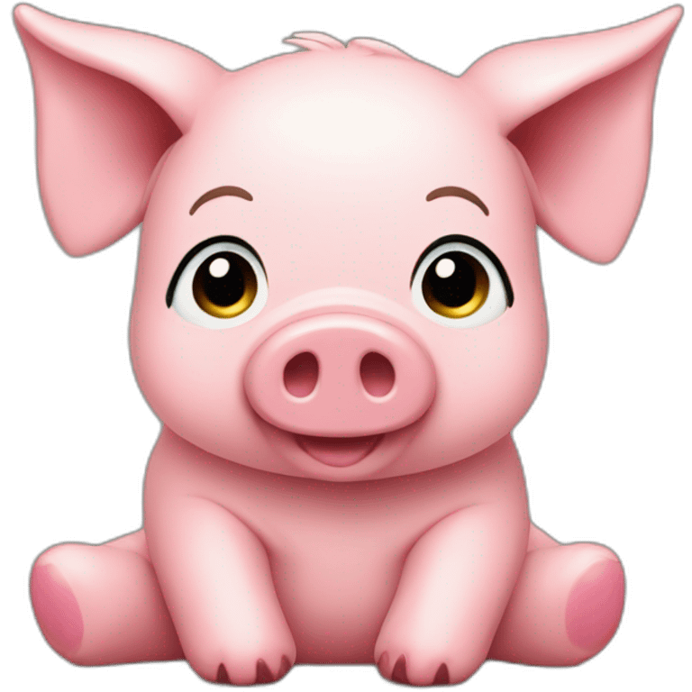 Ty-tulip-stuffed-pig-toy-slouching-sitting emoji