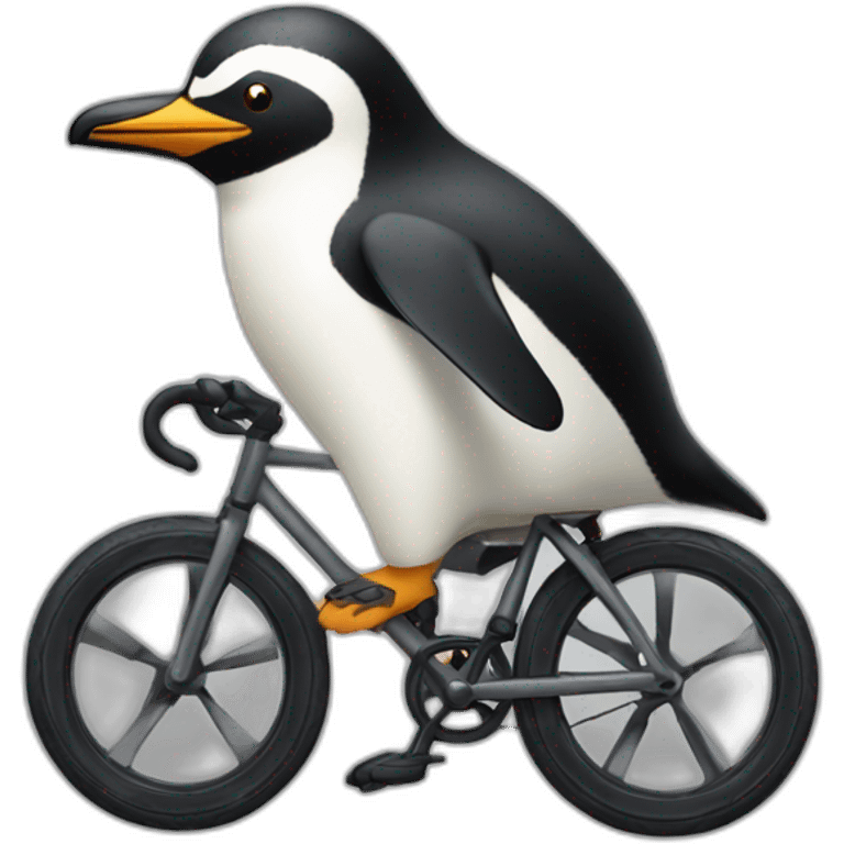 un punguin qui fait du velo emoji