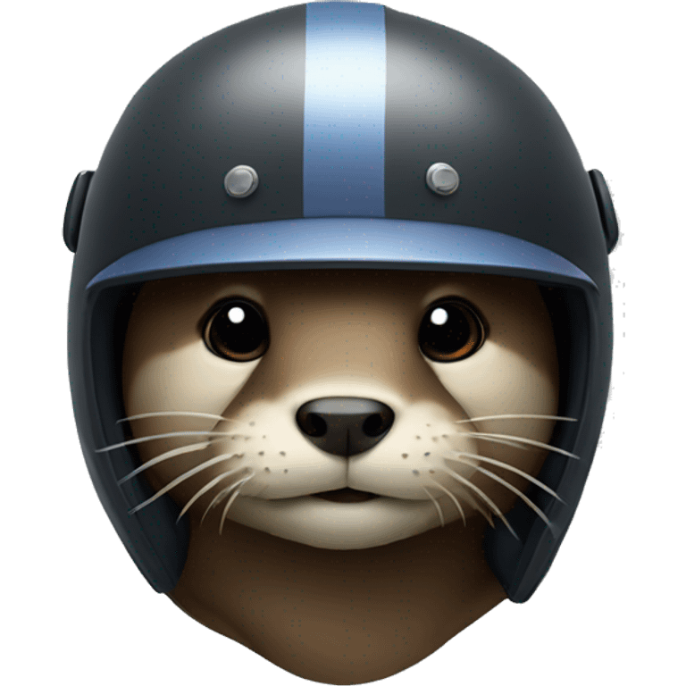 An otter in a helmet emoji