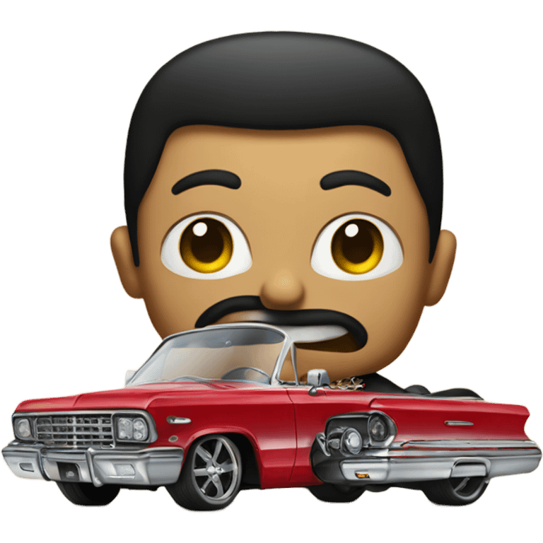 A lowrider with Felix the cat in it emoji