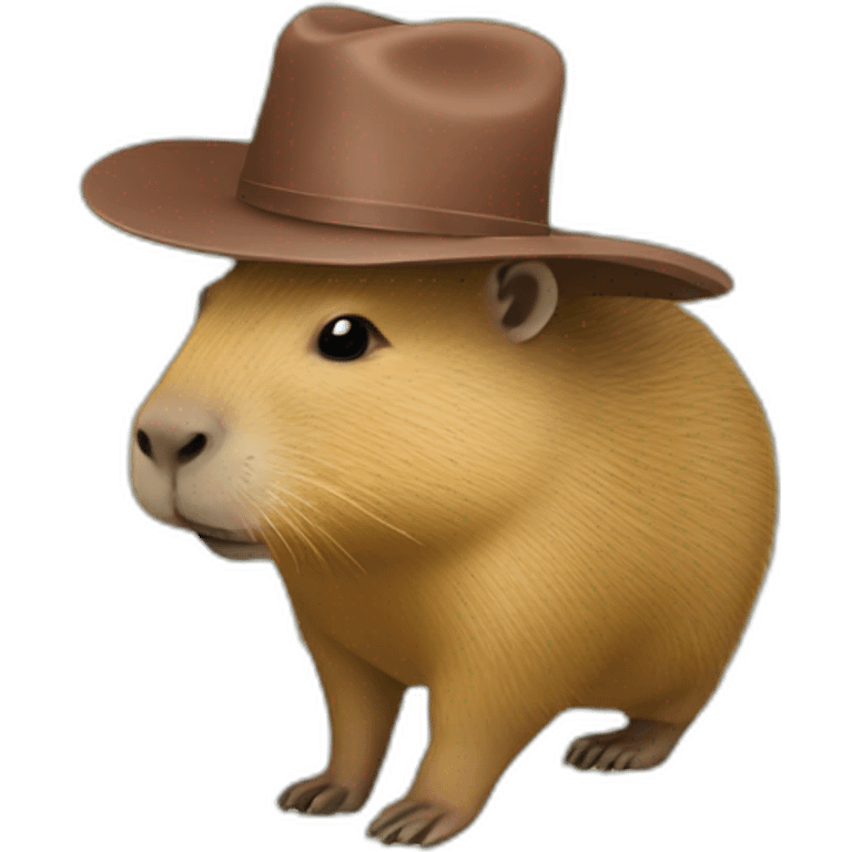 Capybara in a hat emoji